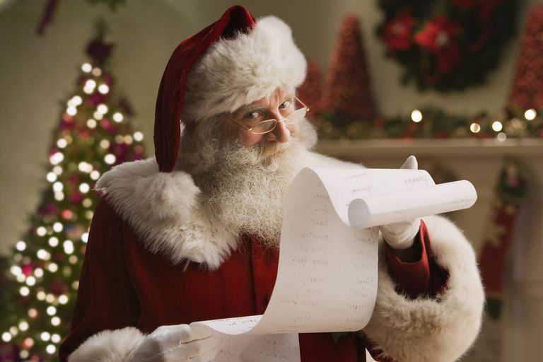 Santa Claus checking his list