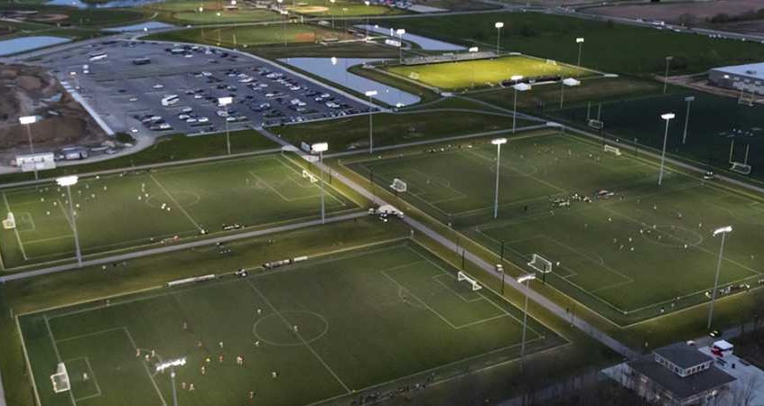 Multifield community soccer complex