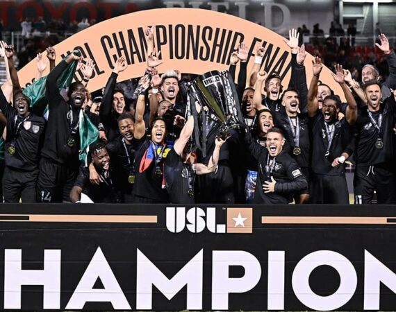 USL Championship trophy lift