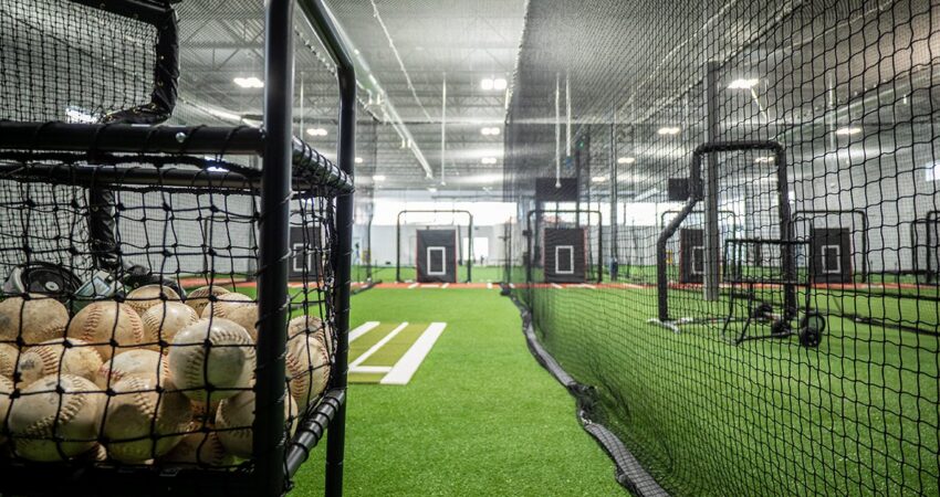 Indoor baseball training facility