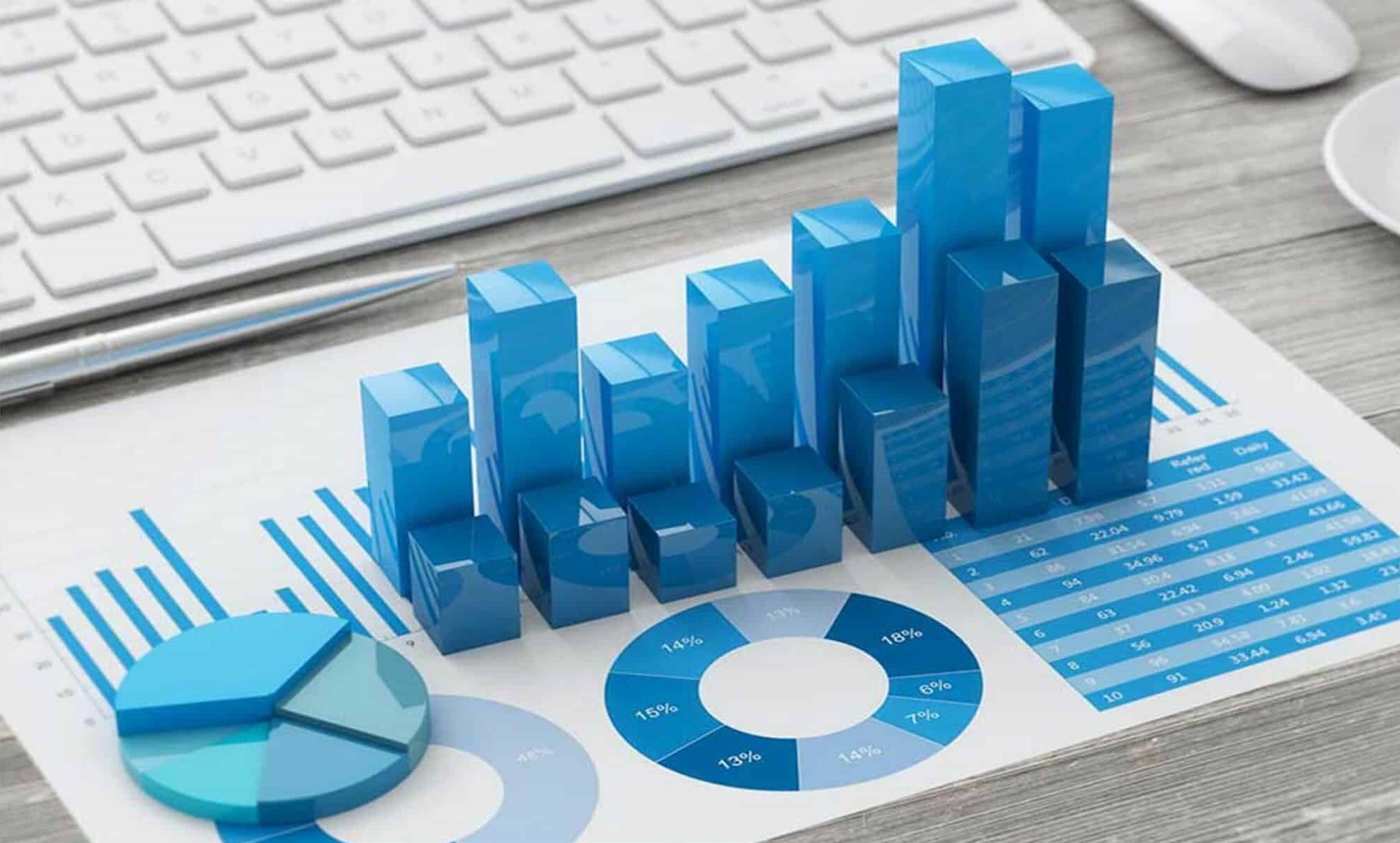 Financial model graphic
